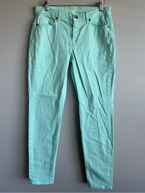London Jean VS Midi  Mint Green Skinny Denim Jean Pant Women’s Size 8 Spring